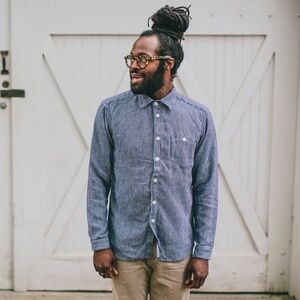 Jungmaven NWOT Hemp Ojo Shirt Hickory Stripe